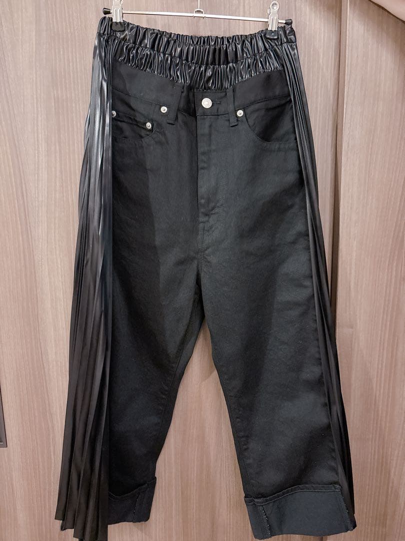 JUNYA WATANABE LEVIS デニム プリーツ ブラック S