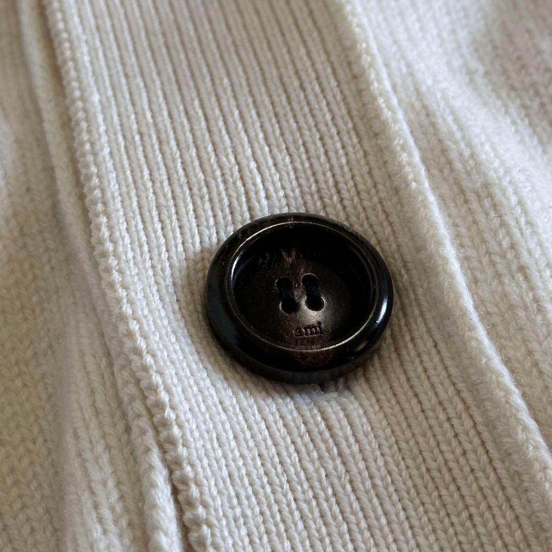 アミパリ☆カーディガン☆男女兼用☆ホワイト☆ハート☆ウール100%☆XS