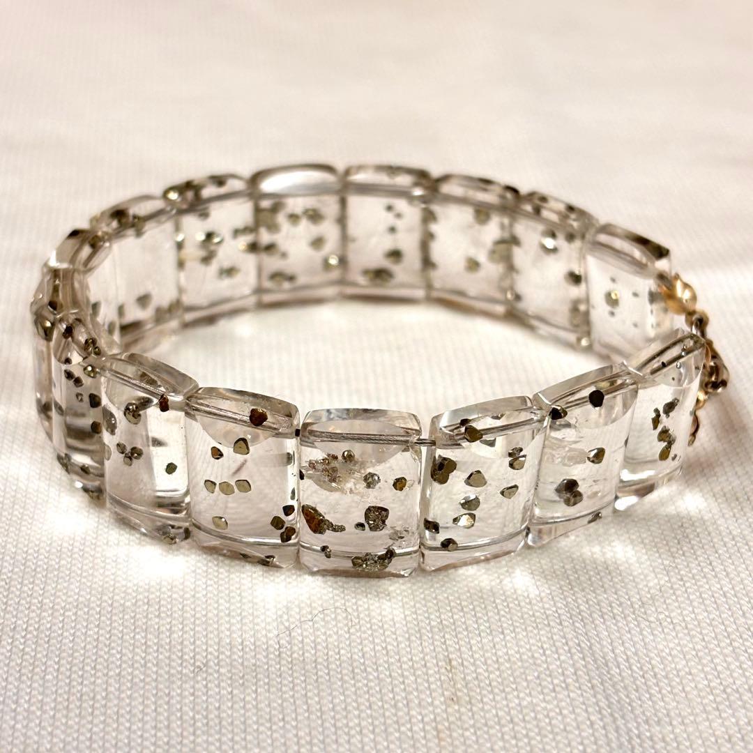 超貴重❗️マーカサイトインクォーツ ブレスレット マグネット金具