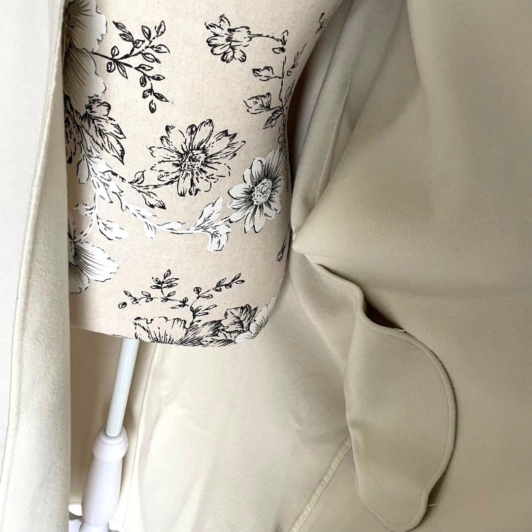 【F】 ドゥーズィエムクラス ♡ ノーカラー ウール カシミヤ混 ロングコート