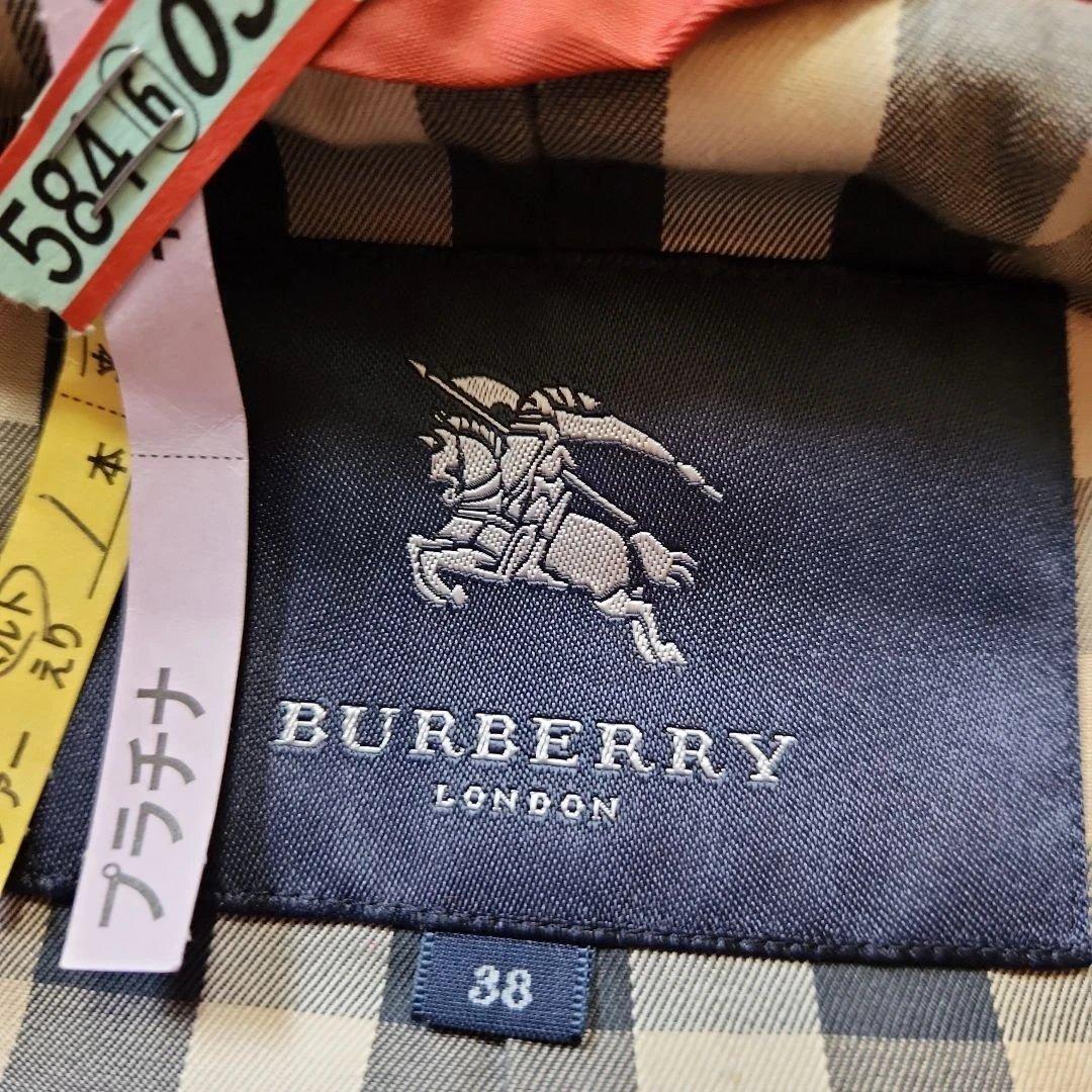 BURBERRYオレンジ ダッフルコートフード一体型ノバチェック