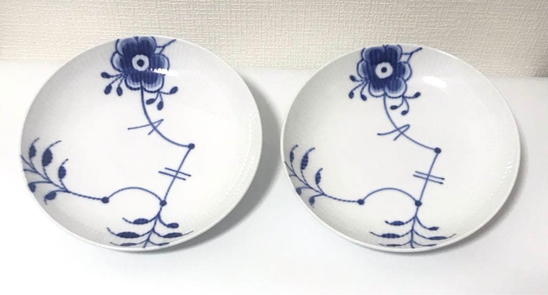 ロイヤルコペンハーゲン　ブルーフルーテッド　プレート２枚セット