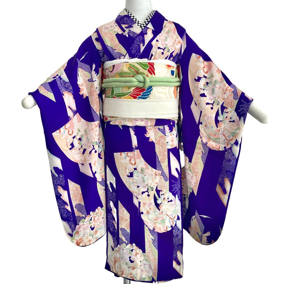 アンティーク　錦紗　女の子　子供着物　NO6