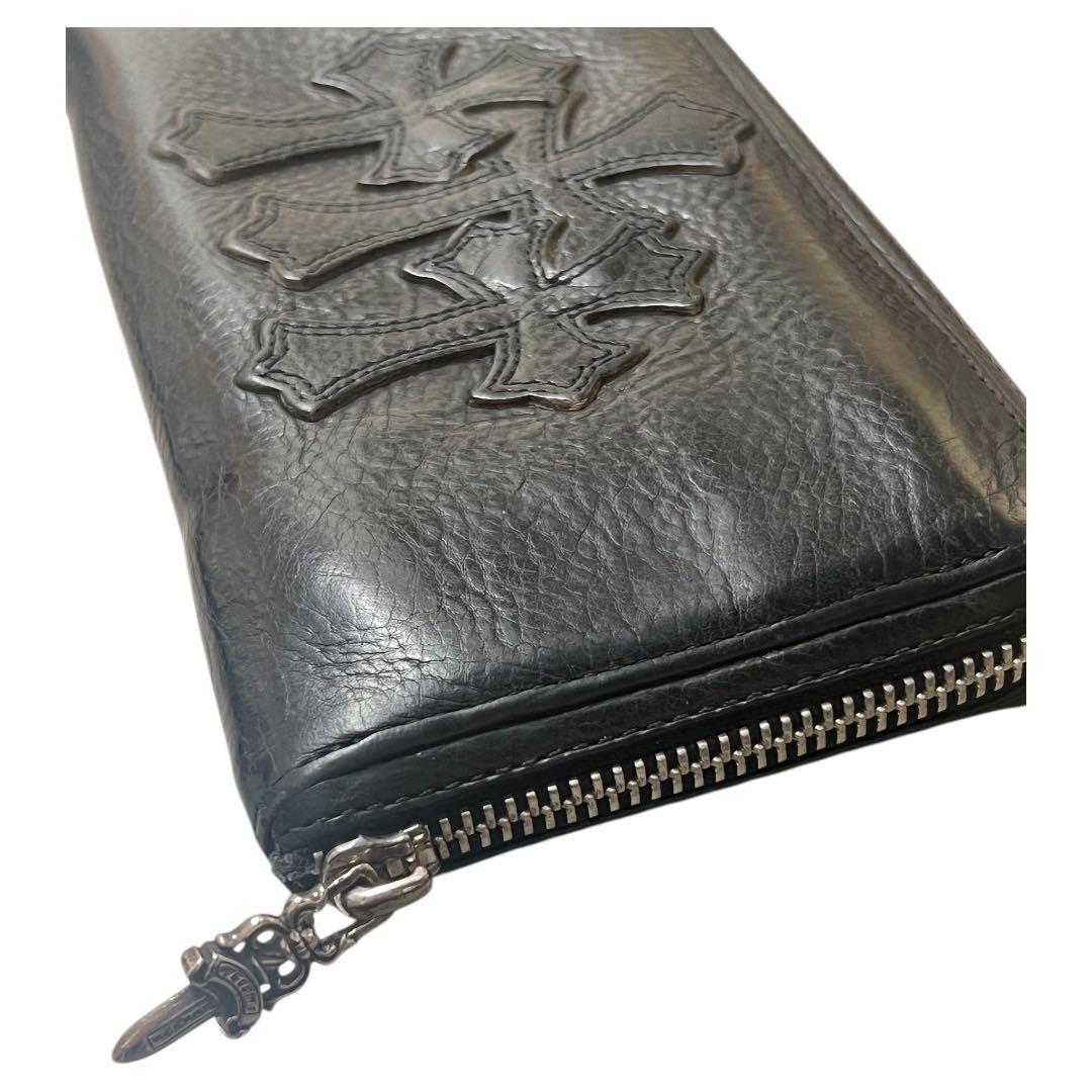 CHROME HEARTS REC Fジップ3セメタリークロスパッチ ウォレット