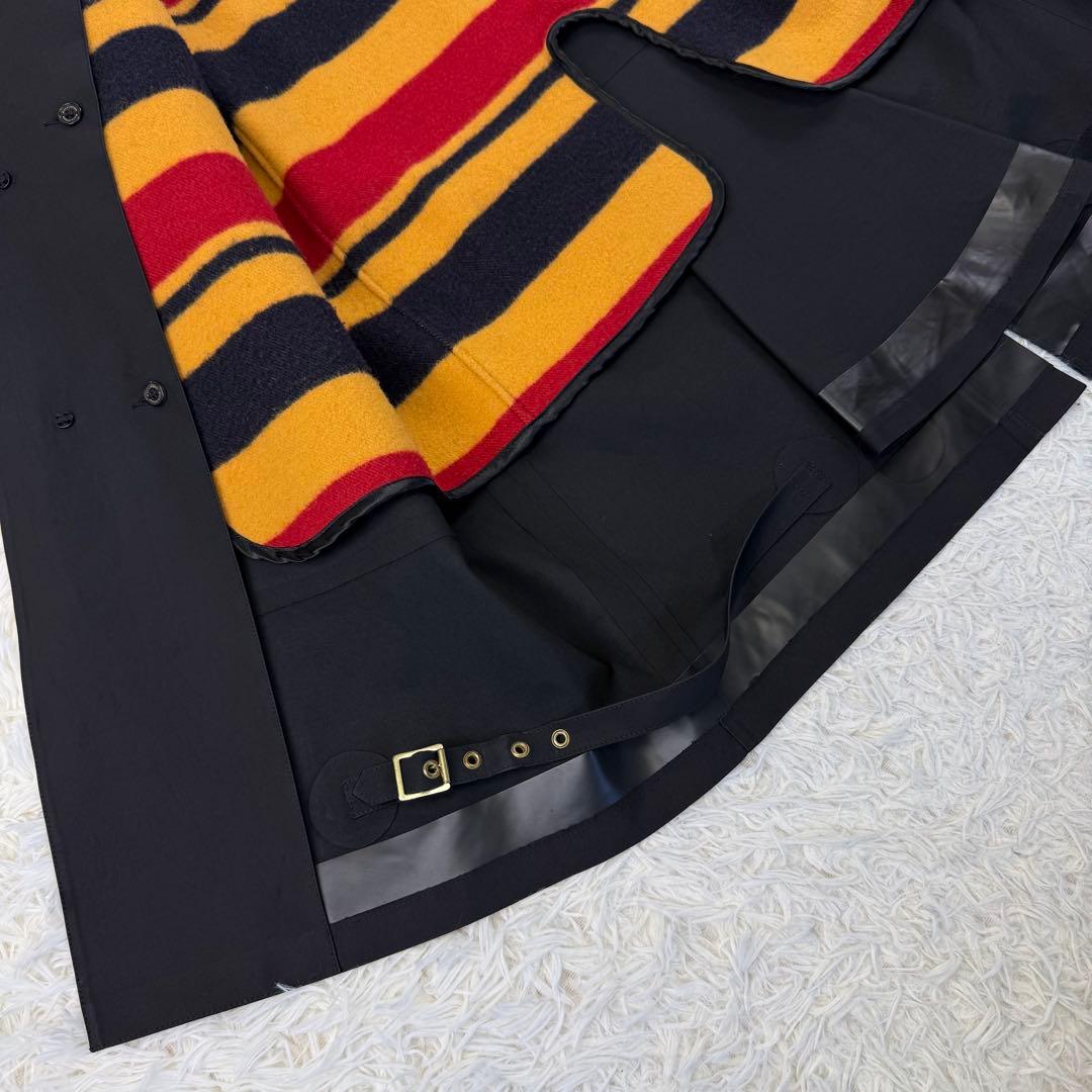 マッキントッシュ ゴム引きコート ウールライナー ステンカラーコート 黒 38