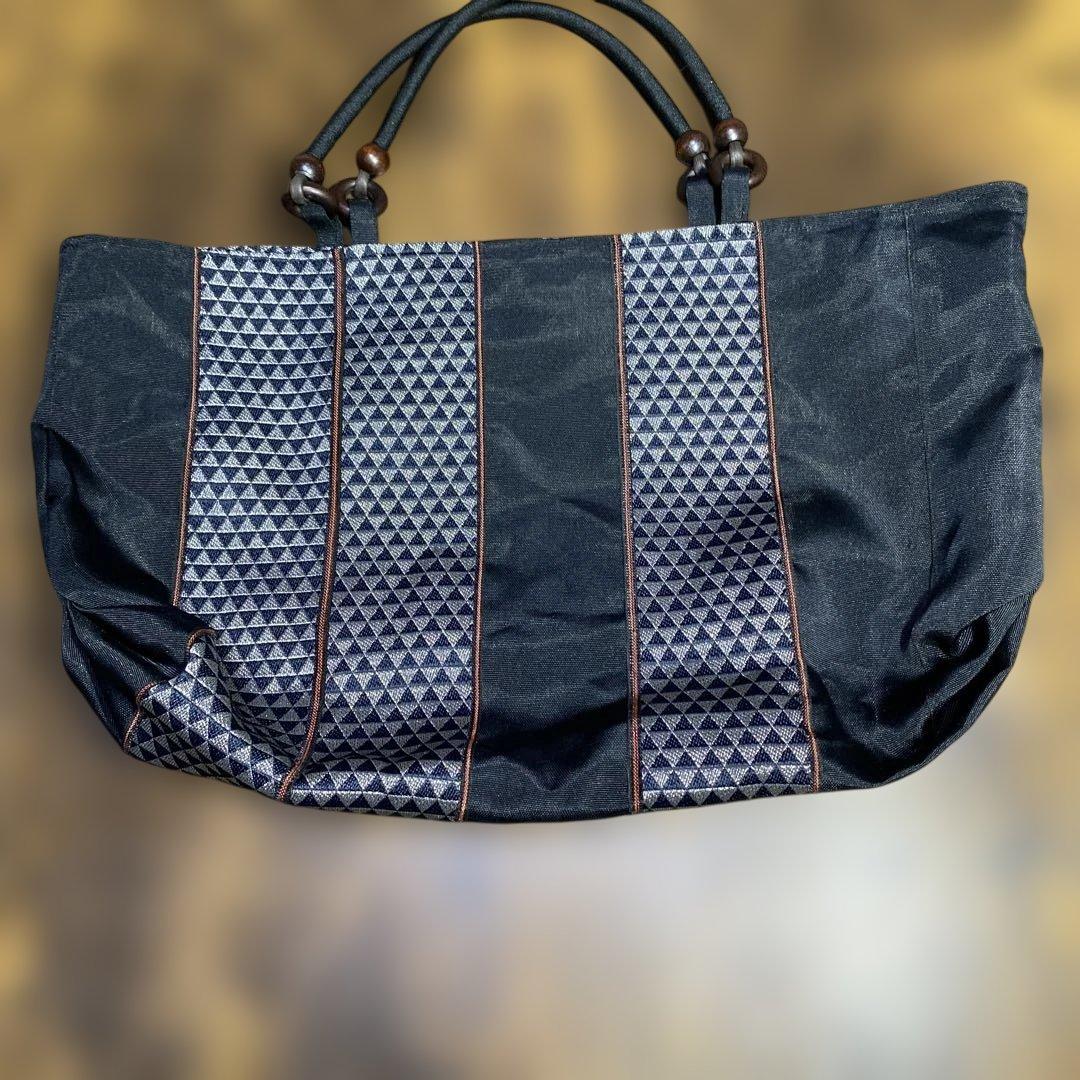 畳縁製 幾何学模様のトートバッグ