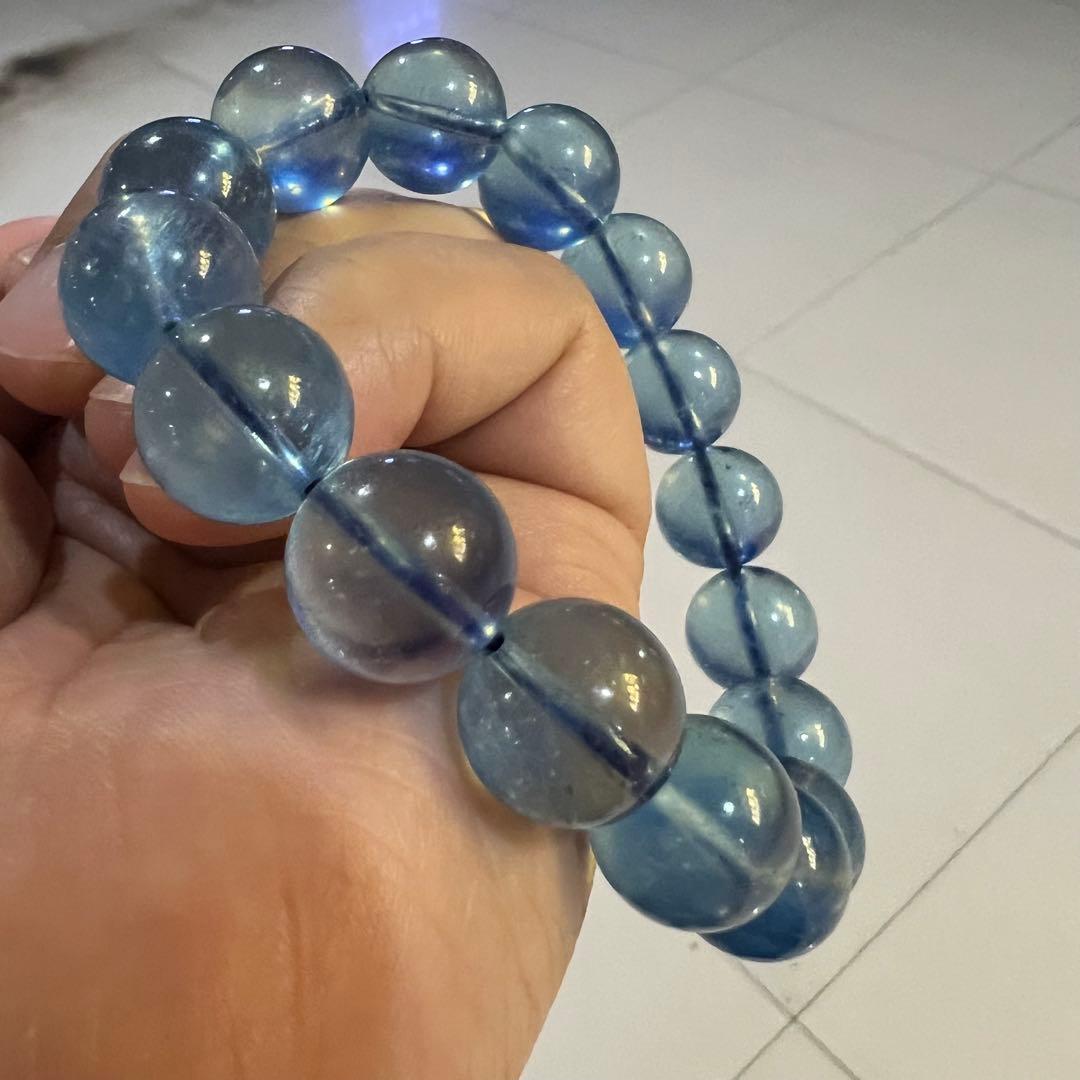 ⭐︎【天然】アクアマリン ブレスレット 13.5mm 56.2g