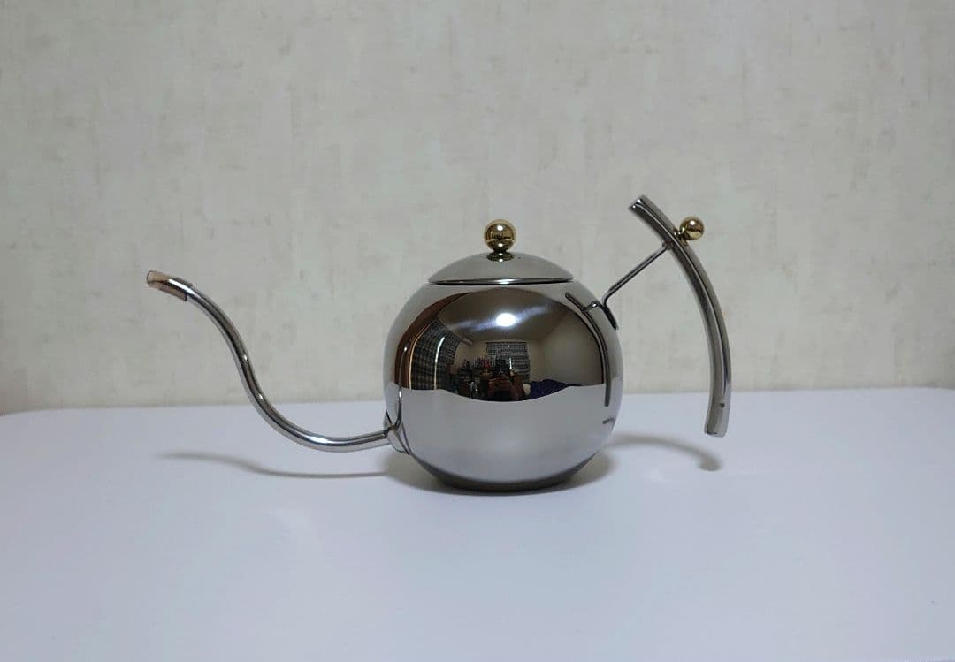 昭和レトロ 可愛い 細口 ステンレス ポット 水差し 丸型 700cc