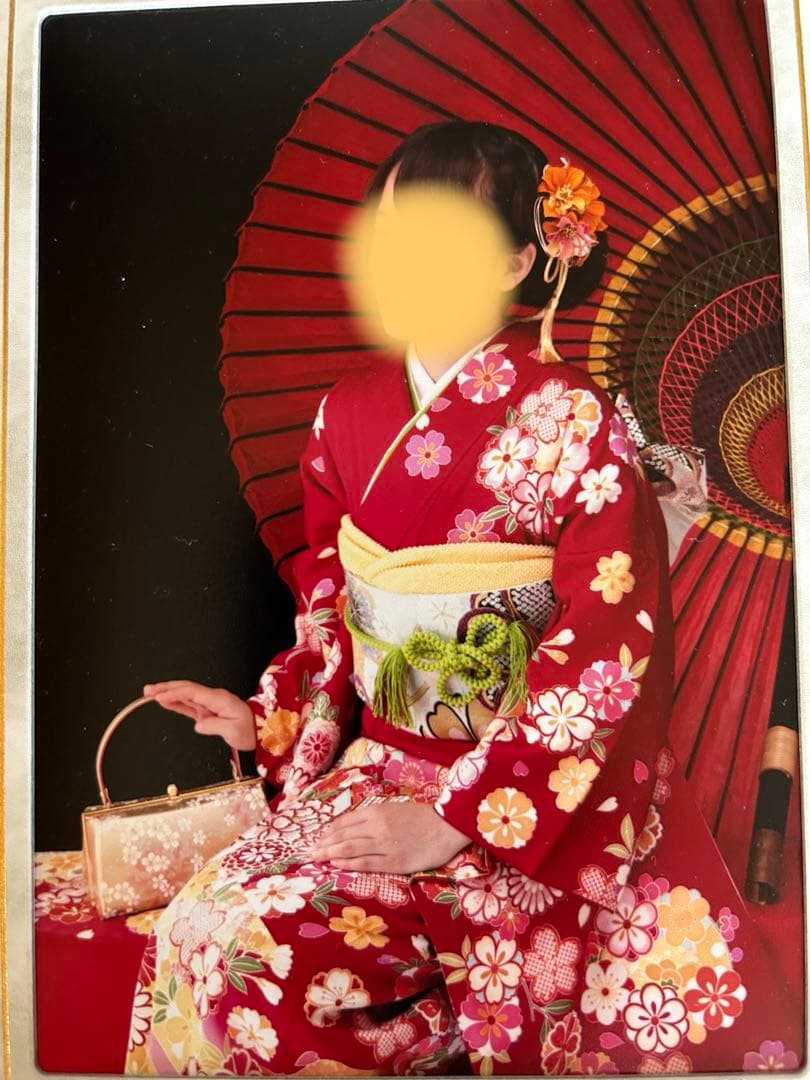 【まる】振袖セット 帯 長襦袢 ショール 草履 バッグ 冬草履 成人式