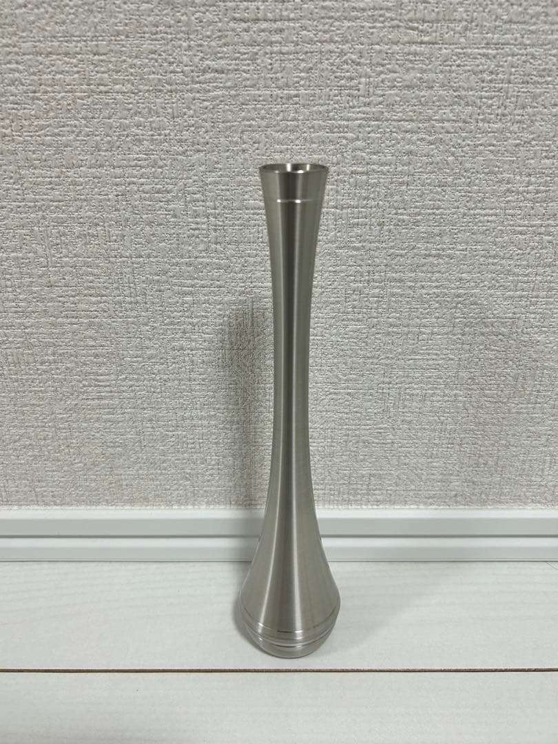 シルバーアルミニウム花瓶 スリム型