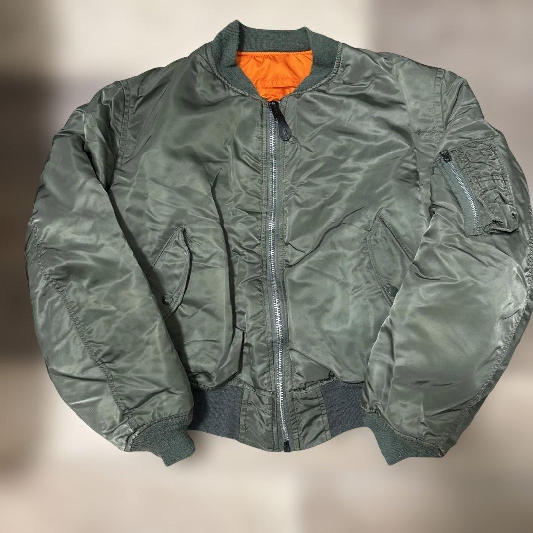 ALPHA MA-1 90s made in usa olive XL 民間品