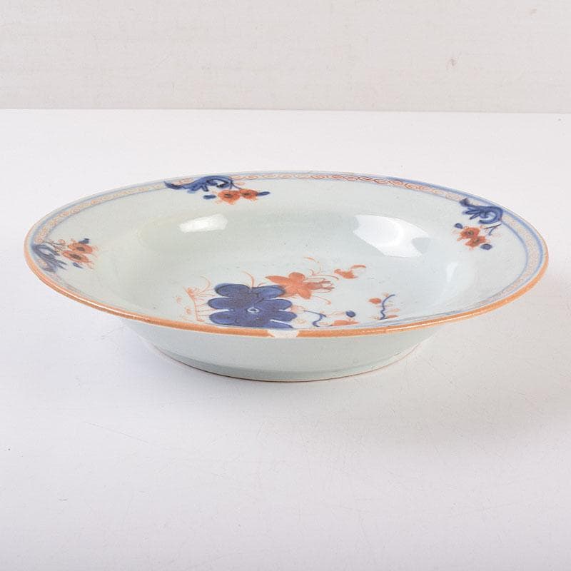 中国　天啓赤絵　花文七寸皿　M　R8969