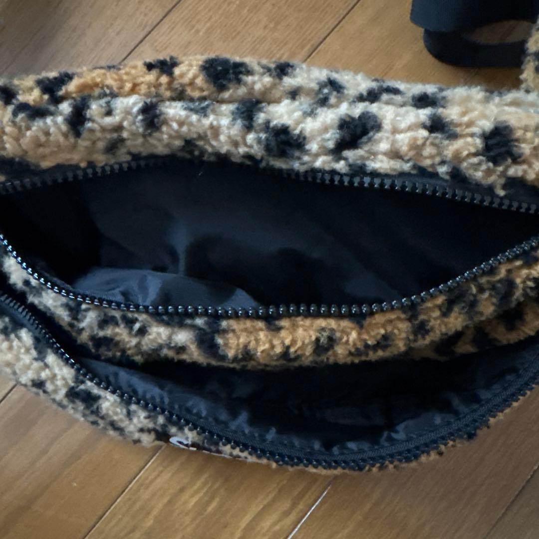 Supreme ボア素材 レオパード柄 ボディバッグ