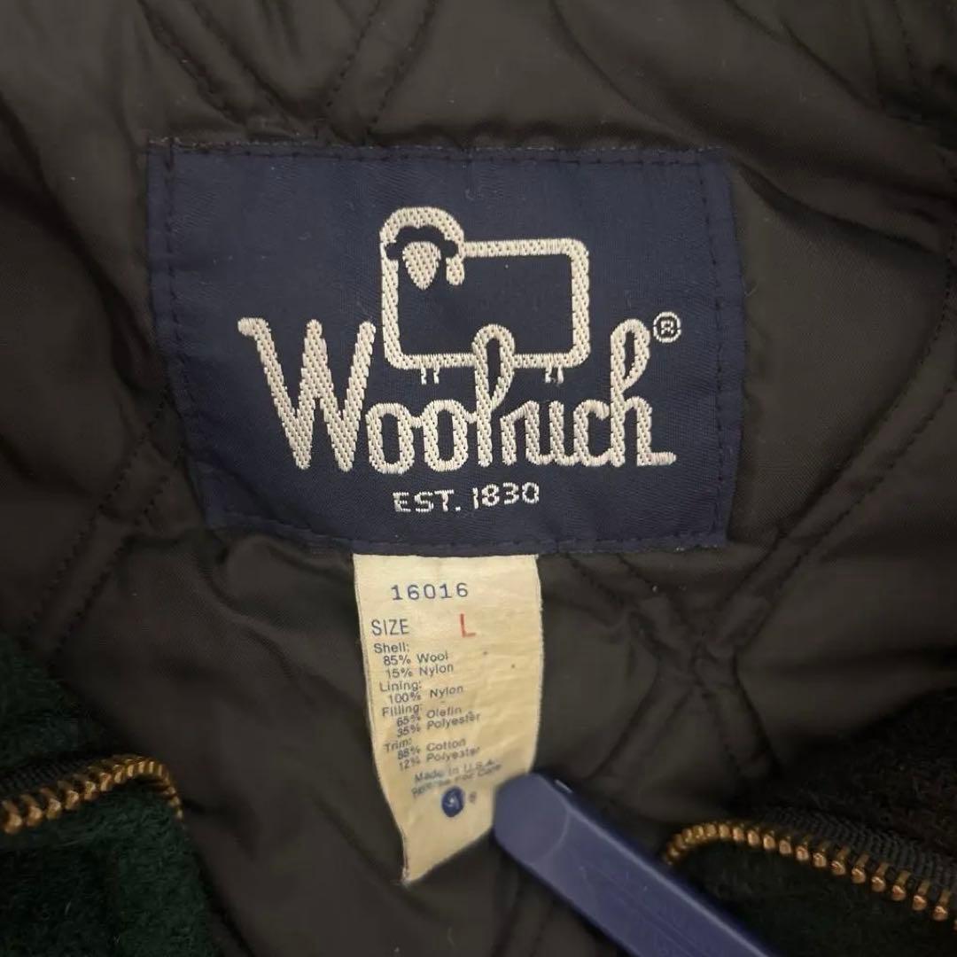 Woolrich ウールジャケット 襟コーデュロイ チェック usa製 80s