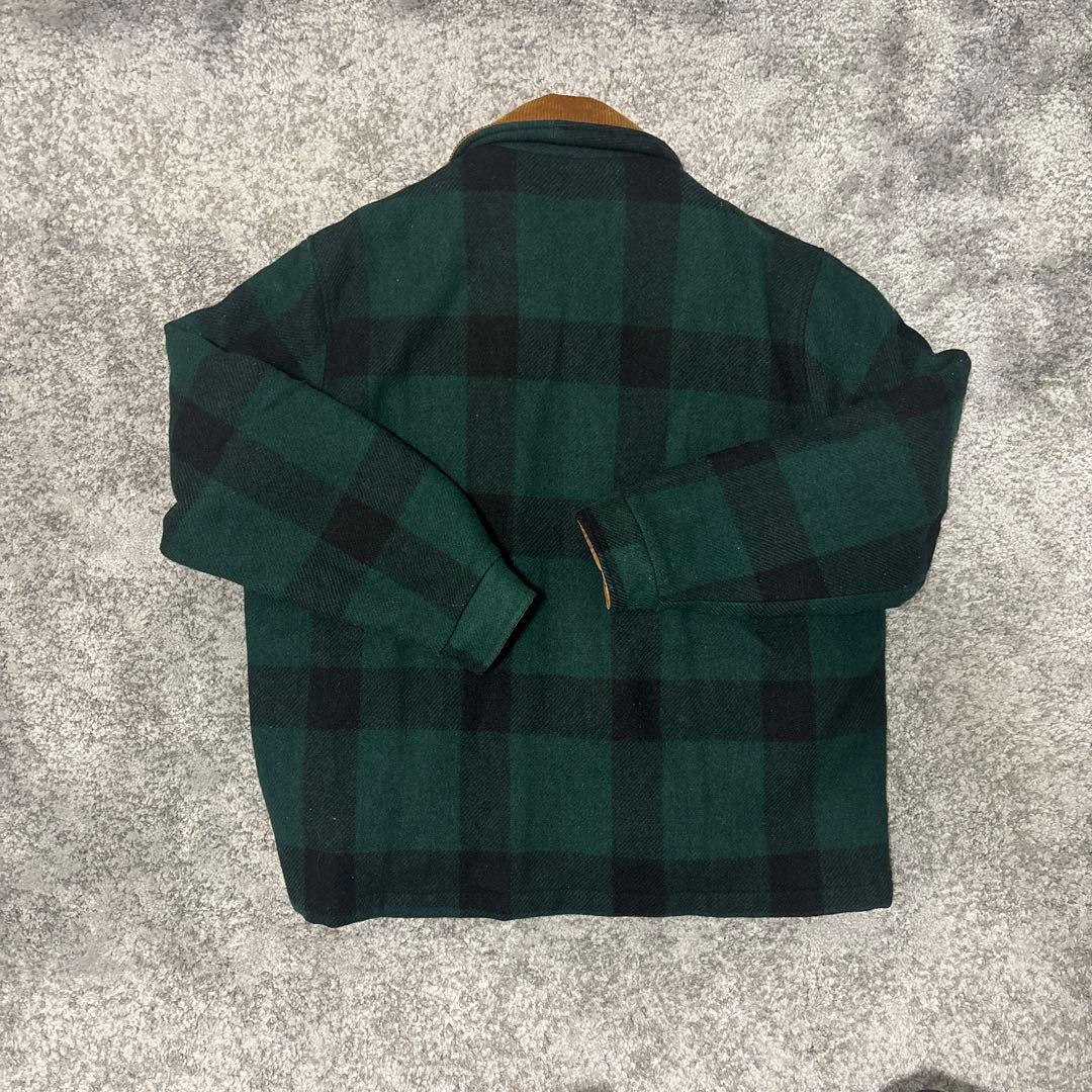 Woolrich ウールジャケット 襟コーデュロイ チェック usa製 80s