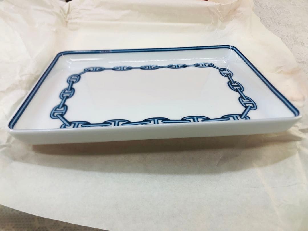 HERMES チェーンモチーフ 長方形皿