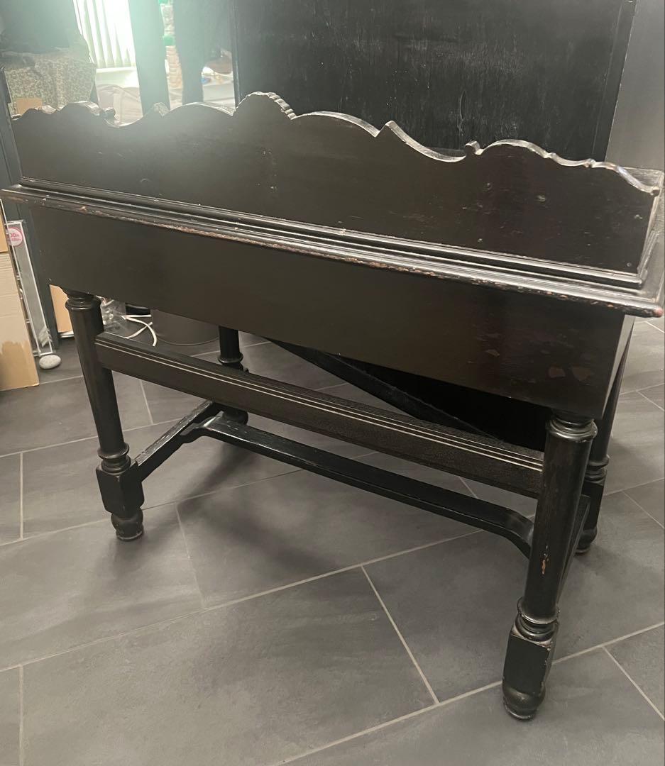 貴重　大正時代のアンティーク机黒文机 引き出し3つ付き