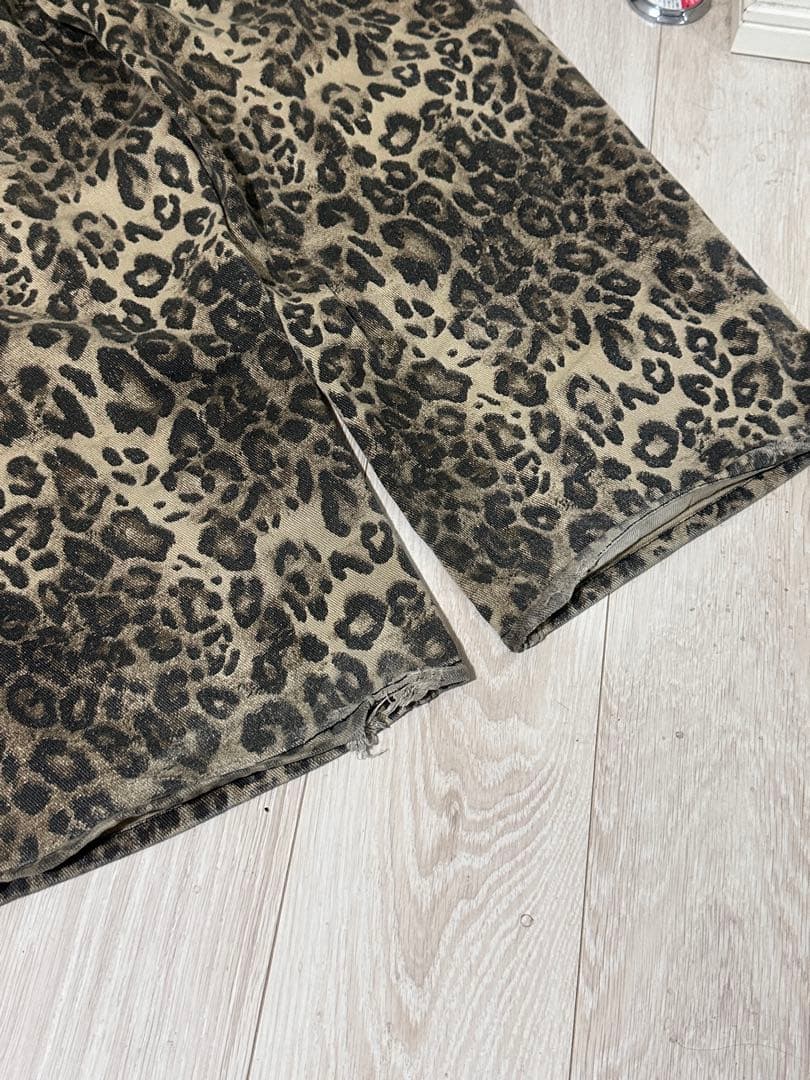 BEEDEN LEOPARD PRINT WIDE STRAIGHT レオパード