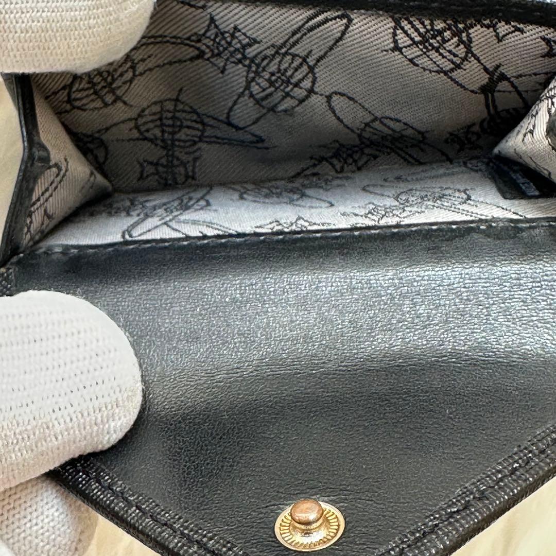 Vivienne Westwood 財布 ブラック 三つ折り レター型 レザー