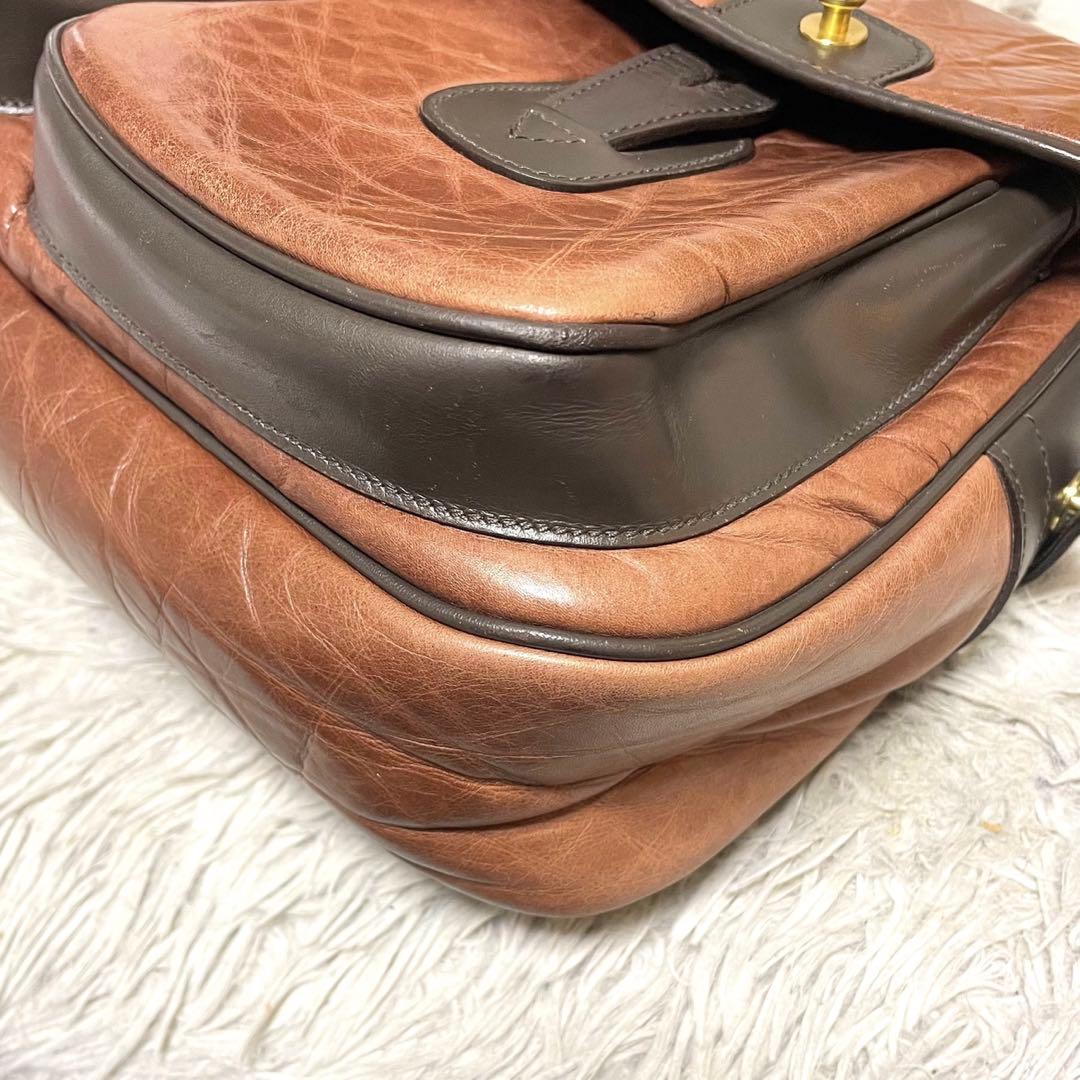 【極美品】ハンティングワールド バチューレザー メッセンジャーバッグ