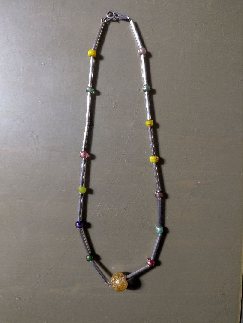 松島巌　トンボ玉ネックレス　アクセサリー