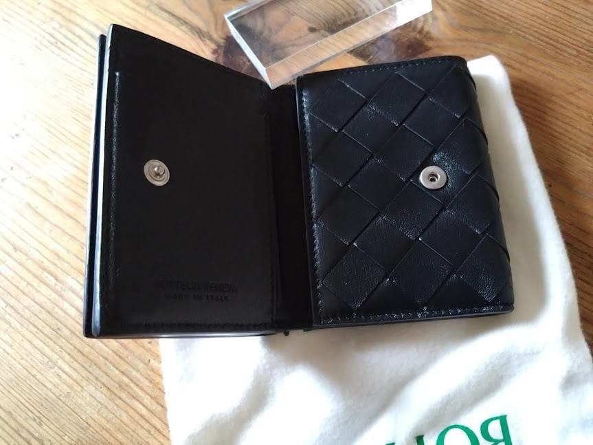しょう　BOTTEGA VENETA 三つ折り財布 ブラック