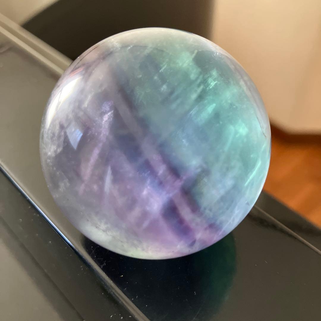 Dさま専用美！レインボー入り　トリプルカラーフローライト　スフィア　E11