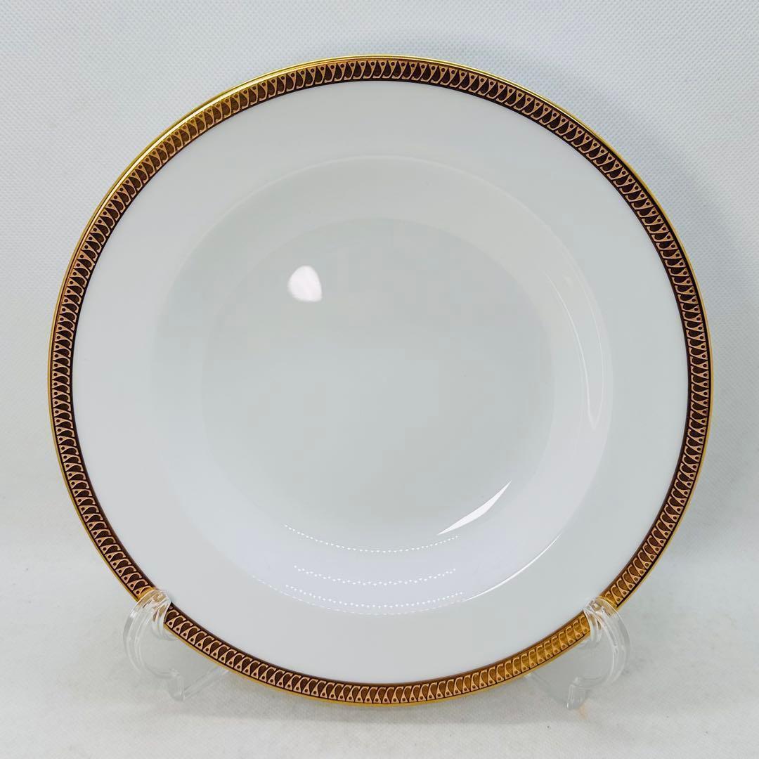 未使用 大倉陶園 スープ パスタ プレート 皿 22.5㎝ 2枚セット