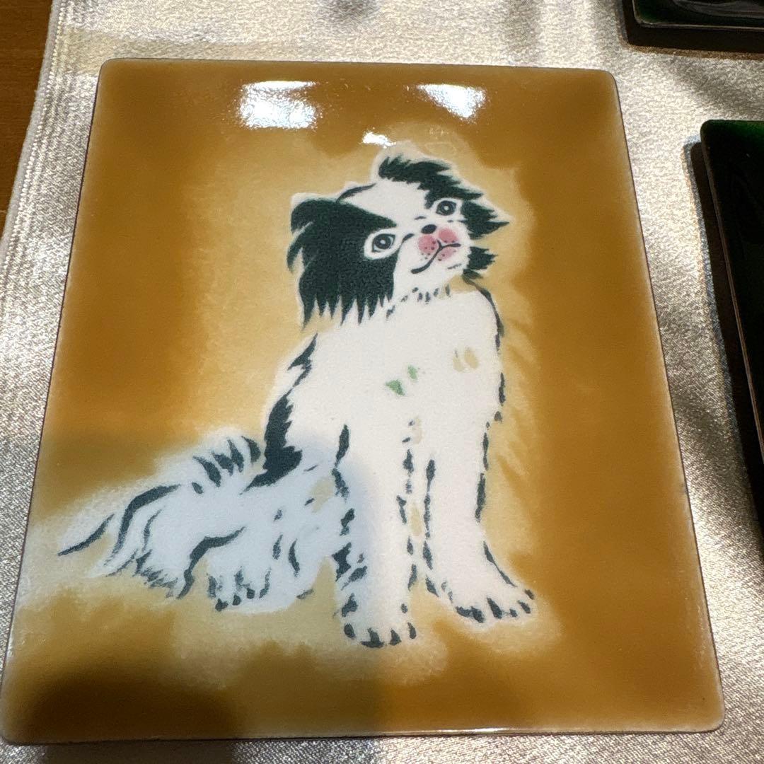 レア ヴィンテージ 安藤七宝店の七宝焼の飾皿　8枚セット