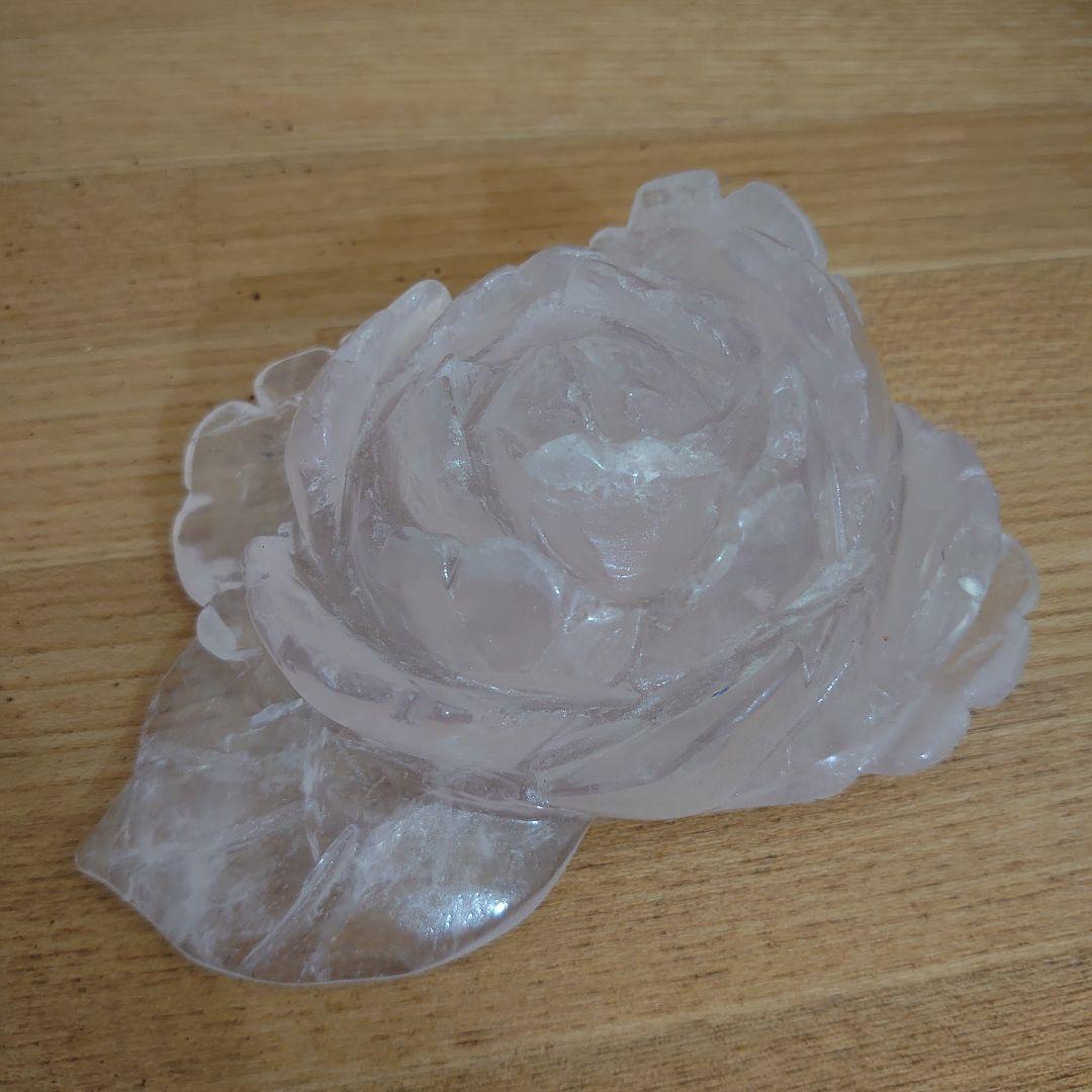 ローズクォーツ薔薇　玄関　リビング　寝室に　素敵な逸品