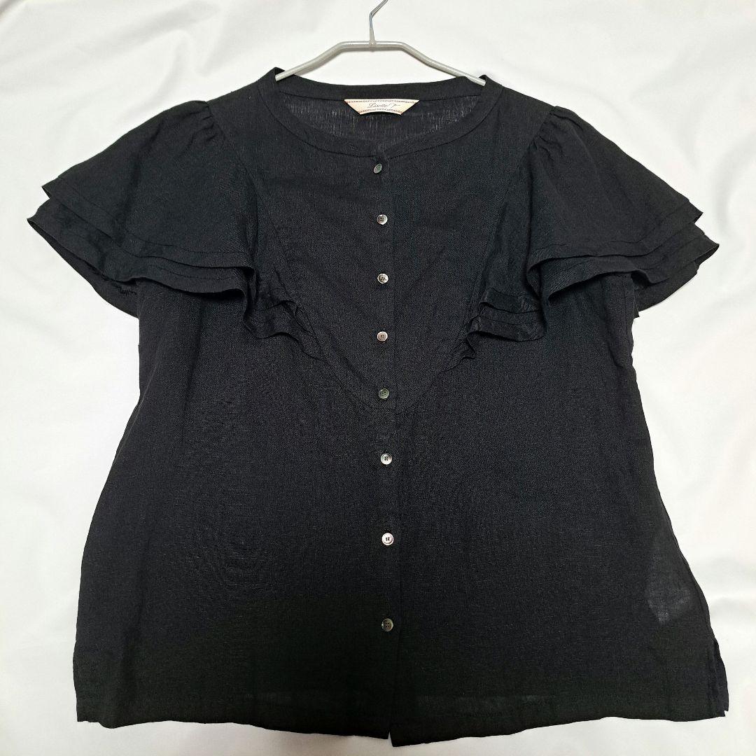 みかん　LISETTE ヤネッテ フリルスリーブ リネンブラウス