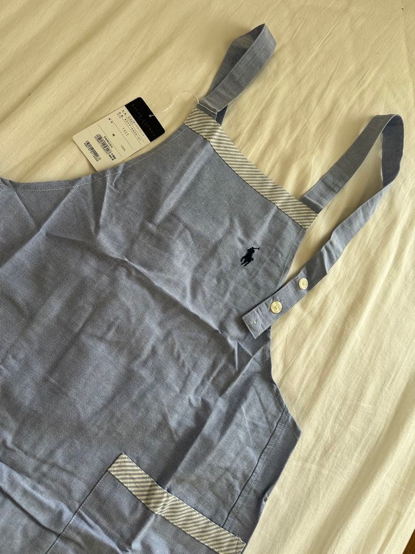 【新品タグ付き】　ラルフローレン　ニューオックスソリッド　エプロン　ブルー