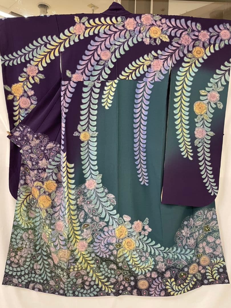 売約済み【WA-Modern】★★正絹　辻ヶ花　振袖2点セット(振袖長襦袢)★★