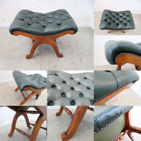 美品■スペイン最高峰■バロッサバレンティ■総本革■スツール■オットマン■ボタン留