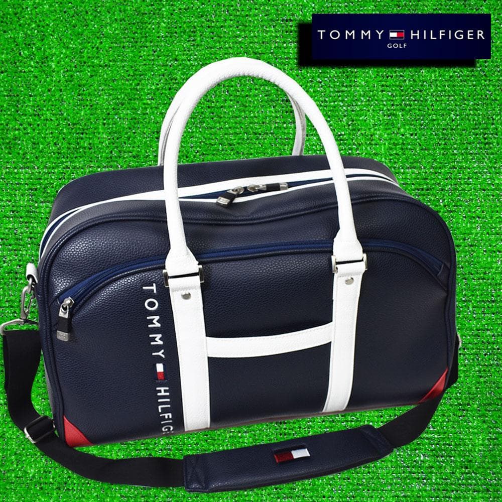 トミーヒルフィガー ゴルフ ボストンバッグ【ネイビー】美品！