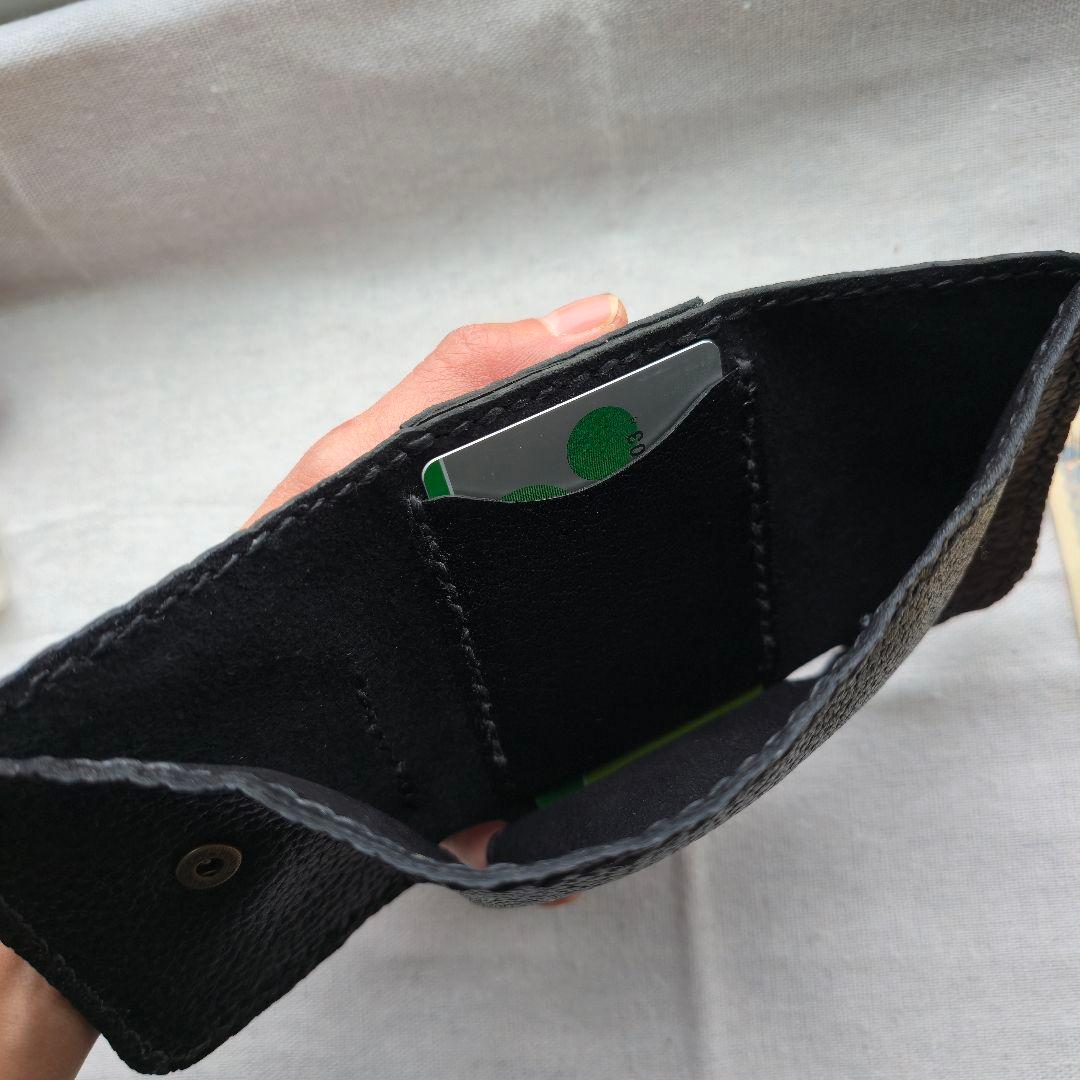 鹿革の三つ折り財布