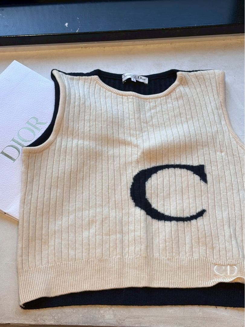 【極美品】ChristianDIOR SPORT ノースリーブセーター ウール