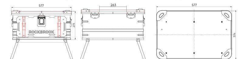 アルミコンテナ　50L　フルカスタム　カーキー　キャンプ　新品送料込み