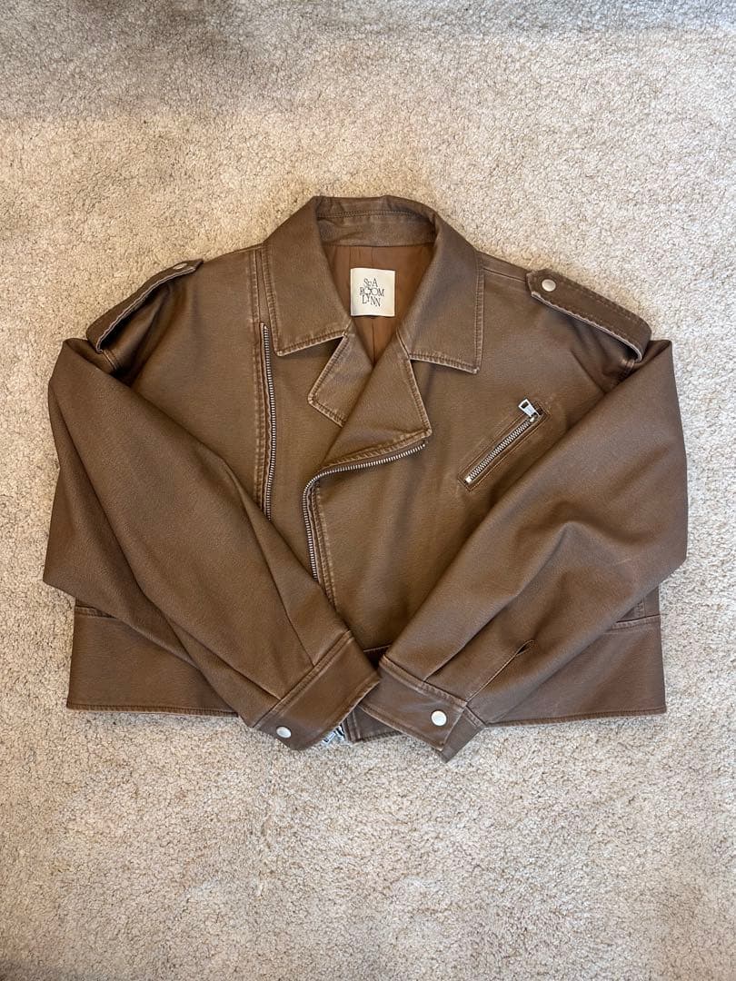 Sea Room lynn Vintage wash ECOレザーライダース