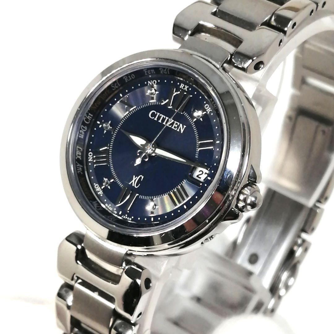 稼働✨ CITIZEN　XC　ハッピーフライト　希少色　ネイビー　デイト