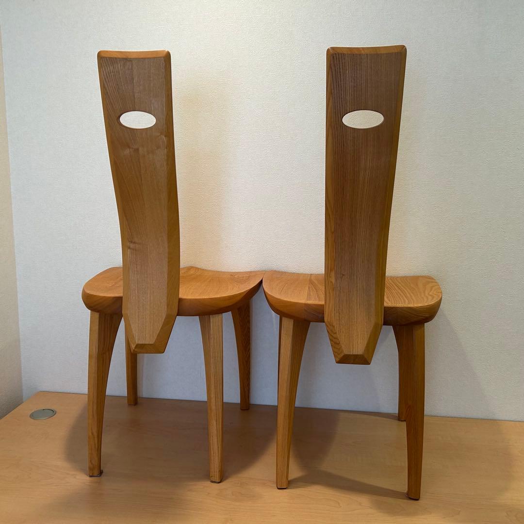 シラカワ 飛騨の匠工房シリーズ ダイニングチェア 2脚 直接引き取り可能