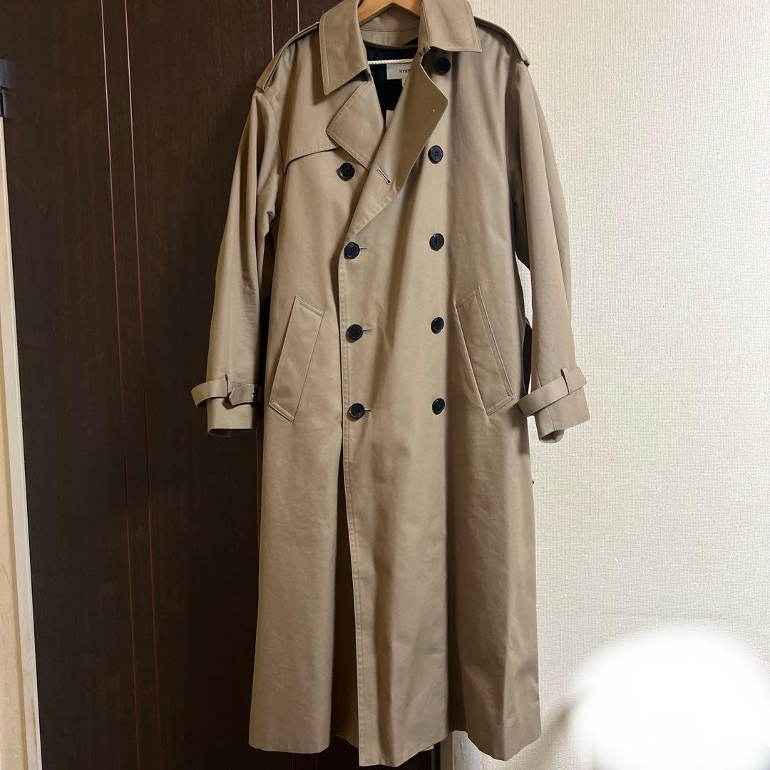 美品HYKE ハイク BIGFIT トレンチコート 2 ライナー付 ビッグ