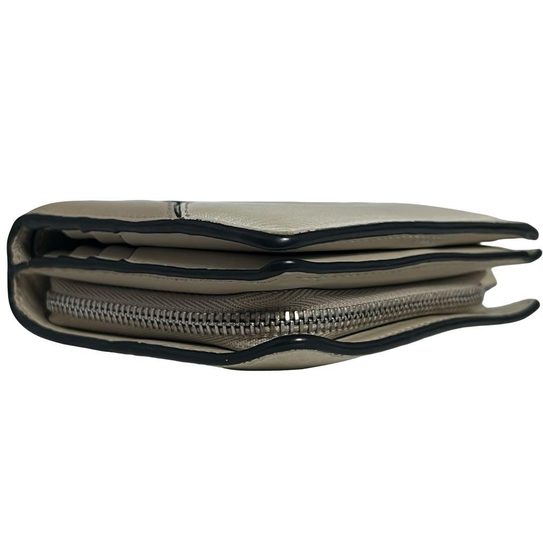 希少✨ロエベ 二つ折り財布 パズル レザー アナグラム ロゴ型押し バイカラー