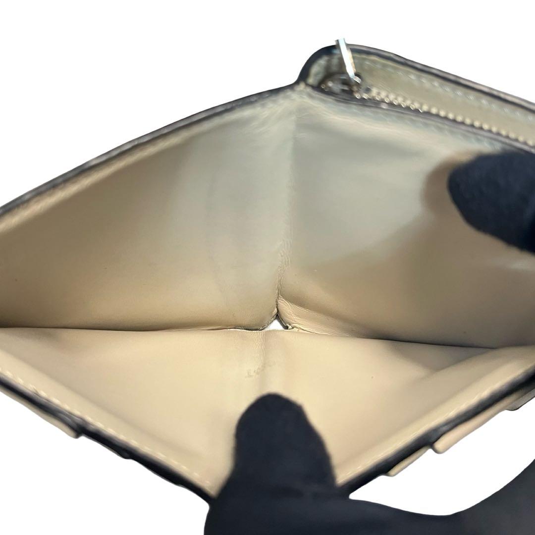 希少✨ロエベ 二つ折り財布 パズル レザー アナグラム ロゴ型押し バイカラー