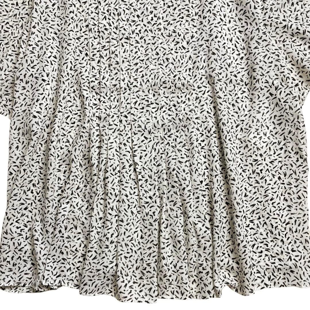 極美品 23区 25SS大きいサイズ ペインティングプリントブラウス 希少50
