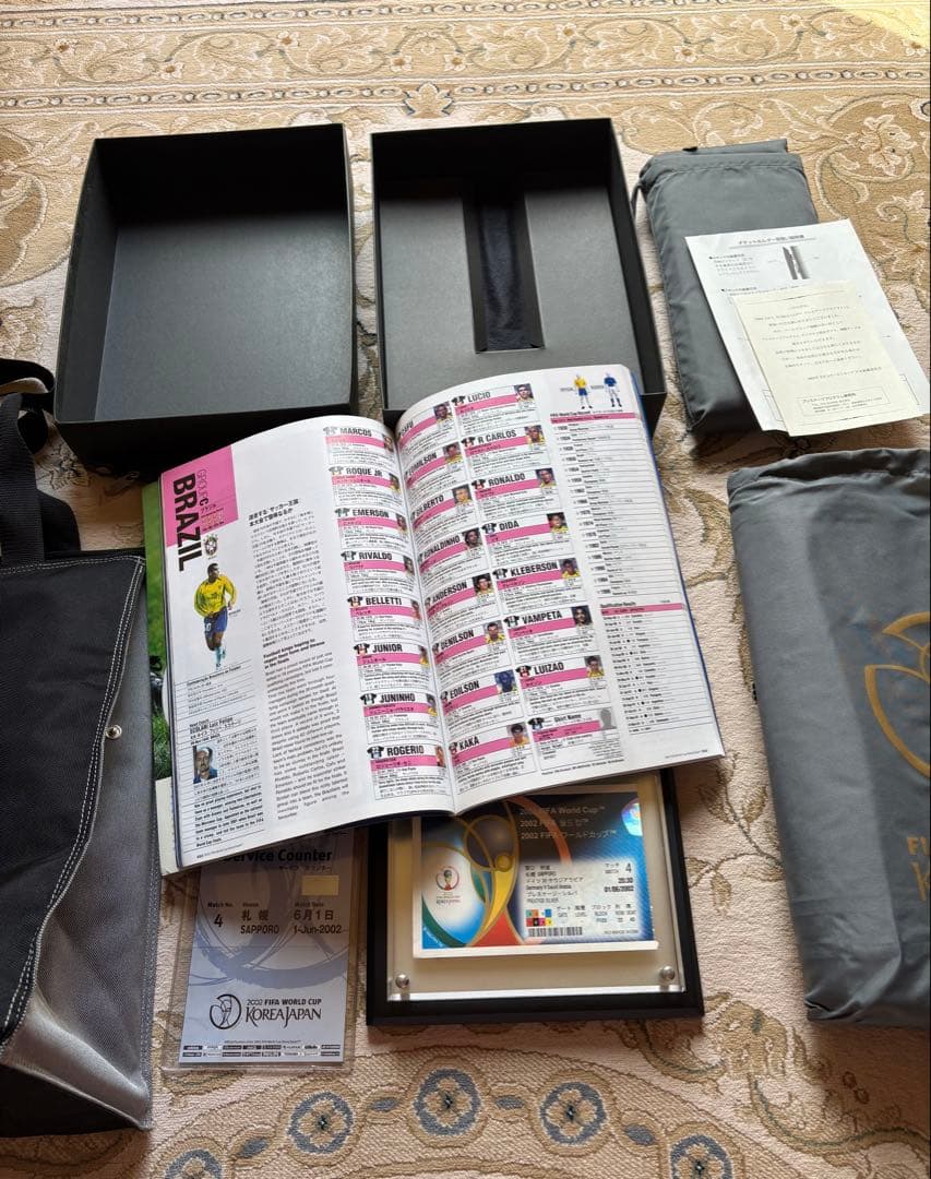 日韓ワールドカッププレステージシルバー特典盾入りチケット他ドイツ対サウジアラビア