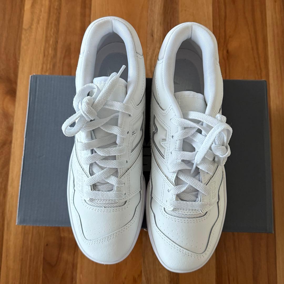 New Balance ホワイトスニーカー BB550 WWW 24.5cm D