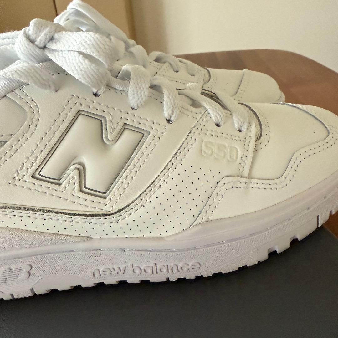 New Balance ホワイトスニーカー BB550 WWW 24.5cm D