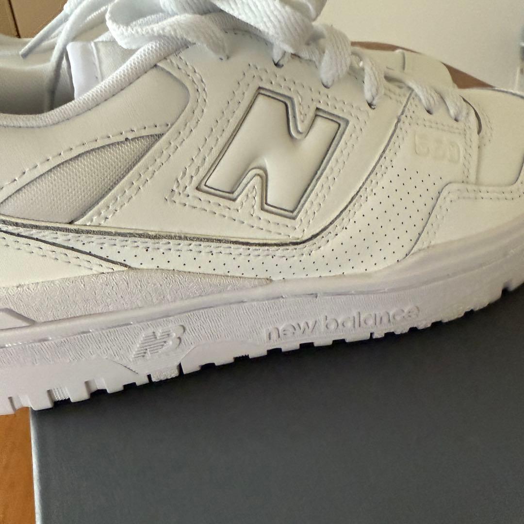New Balance ホワイトスニーカー BB550 WWW 24.5cm D