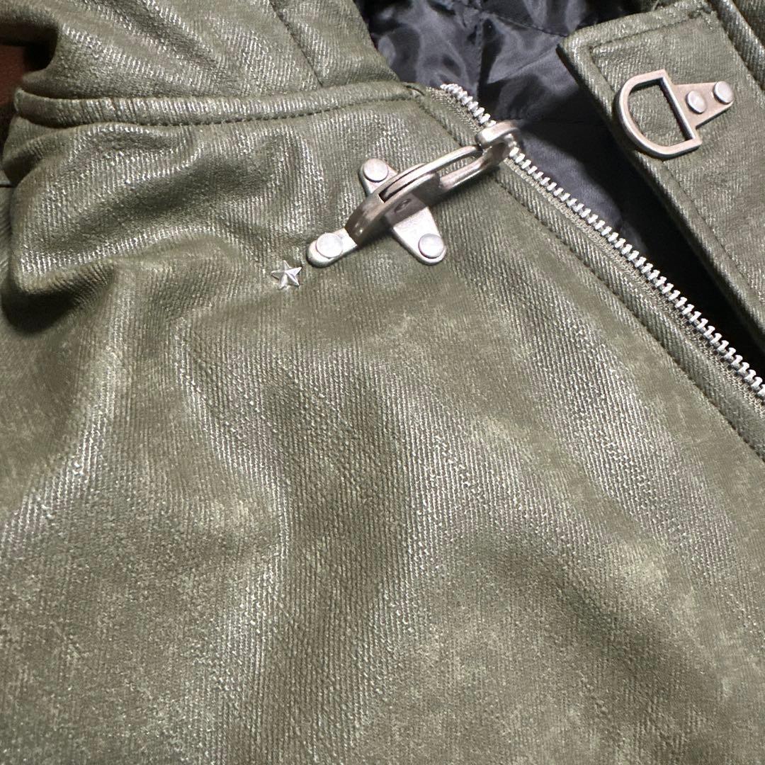 BELVETジャケットStar-Studded Leather Jacket